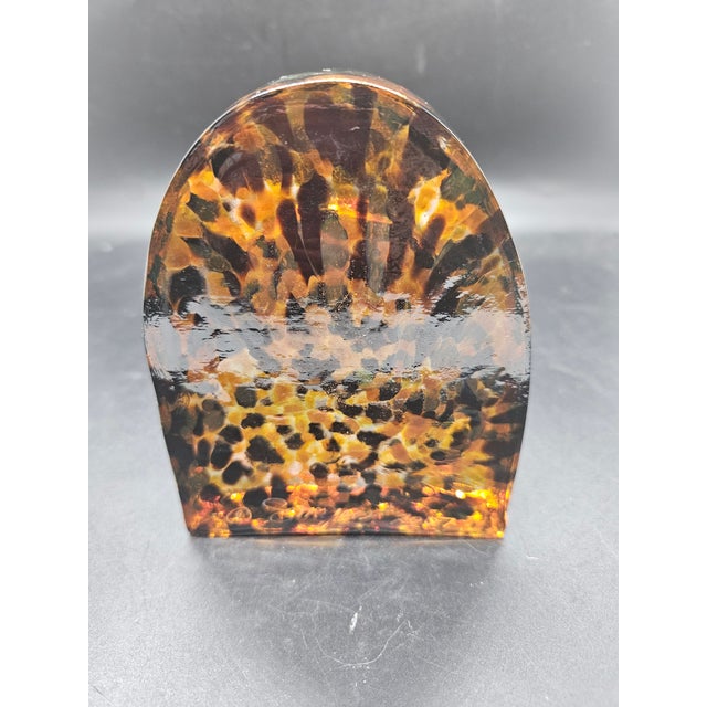 Hollywood Regency Steven Smeyers Art Glass Paperweight Clock Signed 4” Diameter For Sale - Image 3 of 6