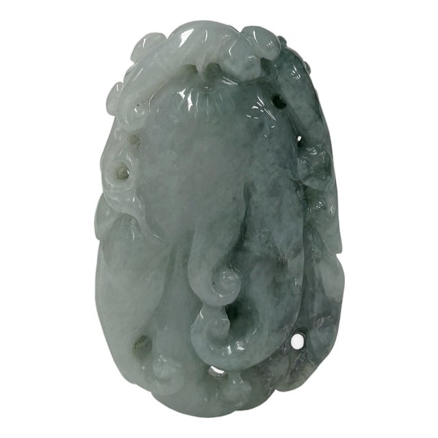 Natural Jade Stone Carved Buddha Hand Display Pendant Art For Sale