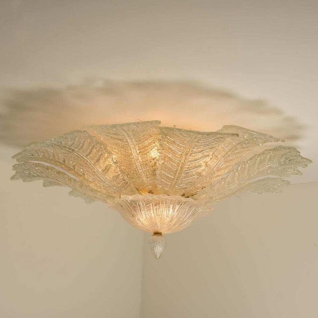 Murano Glass Ceiling Light in the style of Barovier, 1970s For Sale - Image 15 of 18