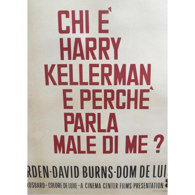 1970s Original Oversize Movie Poster - Who Is Harry Kellerman... (Italian Version) For Sale - Image 6 of 10