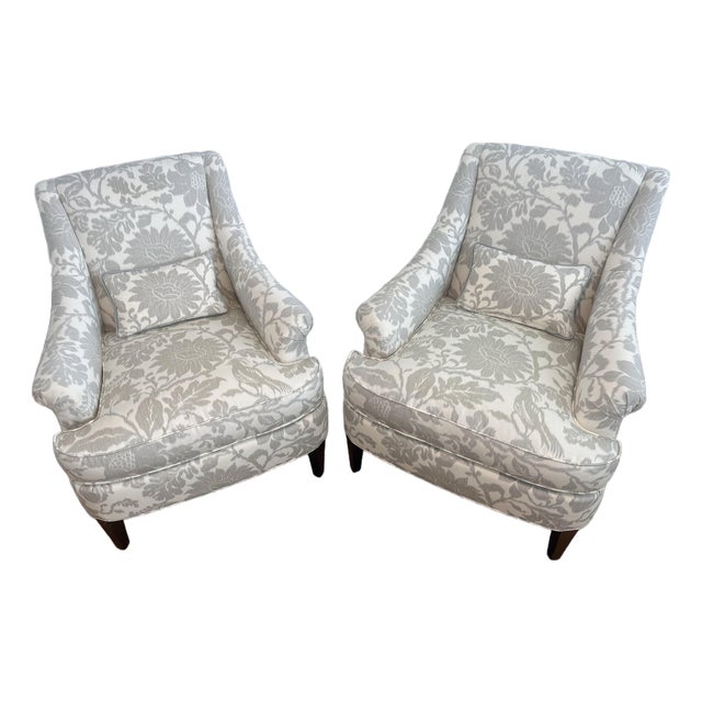 Pair of Hickory Chair “Marler” Designer Lounge For Sale