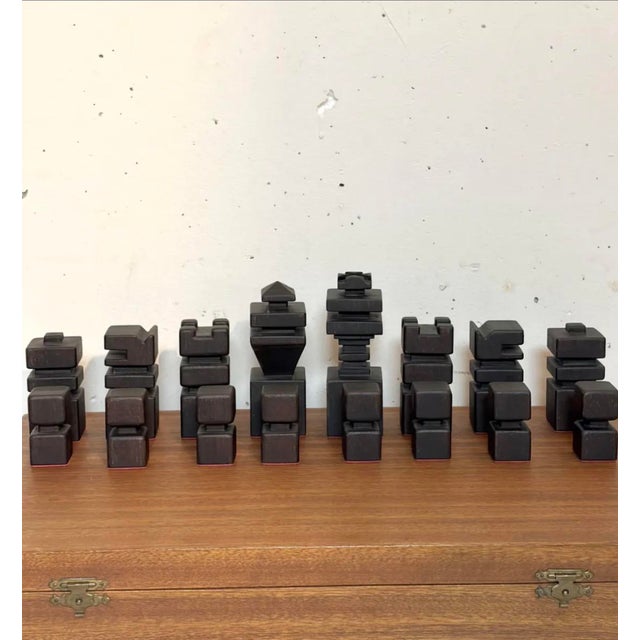 Wooden Chess Set, 1970s, Set of 32 For Sale - Image 10 of 10