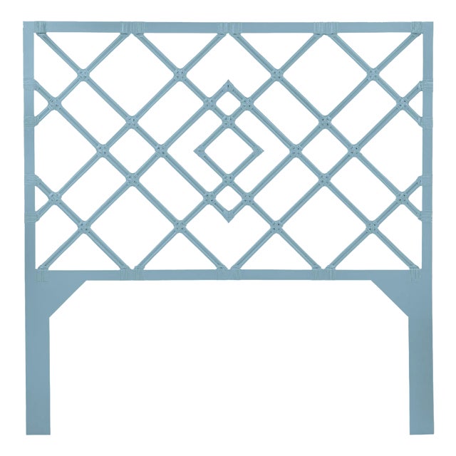 Darien Headboard Queen, Pool Blue For Sale