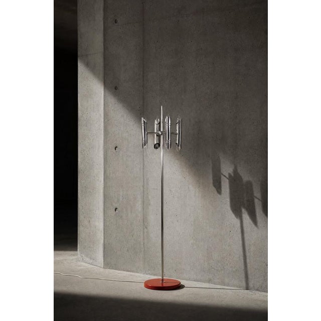 Mid-Century Italian Modern Space Age Chrome Floor Lamp, 1960s For Sale - Image 13 of 15