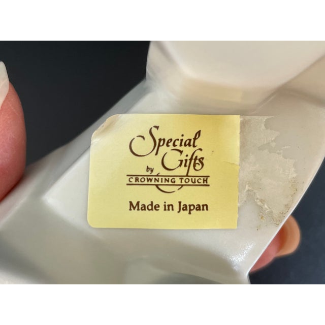 Mid Century Modern Porcelain Polar Bear Mom & Cub Figurines - A Pair For Sale - Image 9 of 11