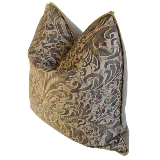 Stunning Italian Designer Mariano Fortuny Caravaggio Feather/Down Pillow For Sale In Los Angeles - Image 6 of 9