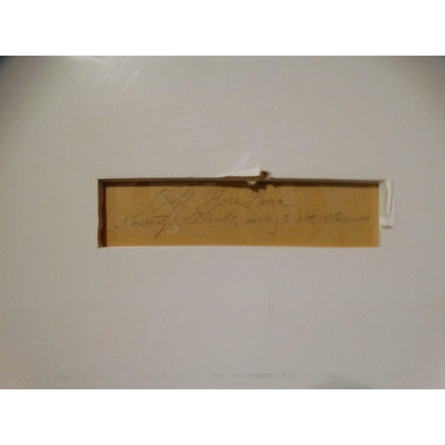 Yacht Oil Painting Sailing Off Bora Bora Louis Macouillard 1913-1987 Gilt Frame For Sale - Image 14 of 15