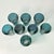 Teal 1950s Vintage Boho Chic Carnival Tent Striped Tumbler Glasses - Set of 8 For Sale - Image 8 of 11
