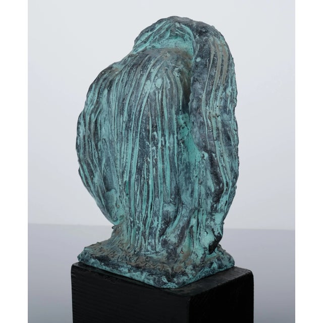 Tibor Jankay "Irenke" Mid-Century Modern Ceramic Sculpture on Wood Base For Sale In San Diego - Image 6 of 12