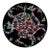 Ouroboros Black Vegan Leather Round Pebble Placemat, Set of 4 For Sale