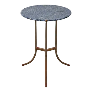 Cedric Hartman Side Table With Blue Granite Top