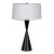 NOIR Noble Hourglass Black Metal Table Lamp with White Shade For Sale