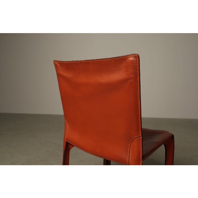 Vintage Cab 412 Dining Chairs by Mario Bellini for Cassina, 1970s, Set of 4 For Sale - Image 11 of 16