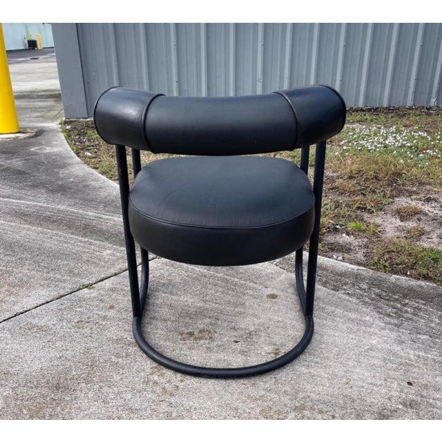 Ralph Lauren "City Modern Armchair" Bauhaus Style Tubular Leather Chair For Sale In West Palm - Image 6 of 10