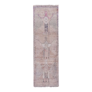 1960s Vintage Faded Eagle Pictorial Turkish Herki Runner 3' X 8'10'' For Sale