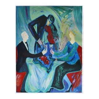 Limited Edition "Dinner for Two" Seriolithograph by Barbara Wood For Sale