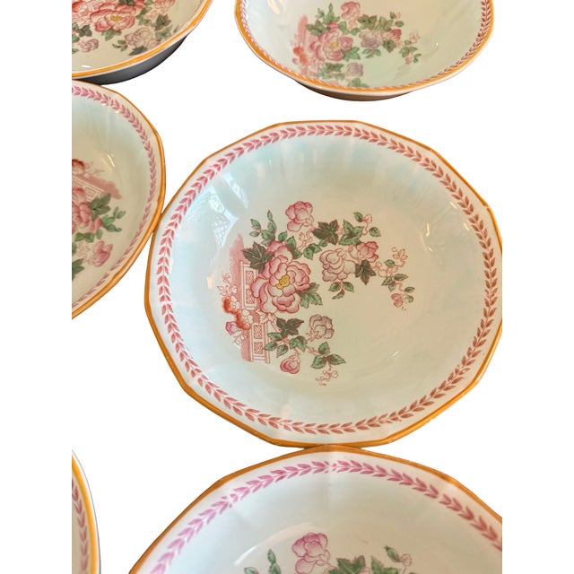 Vintage Adams Calyx Ware Metz 12-Sided Coupe Cereal Bowls - Set of 7 For Sale - Image 10 of 12