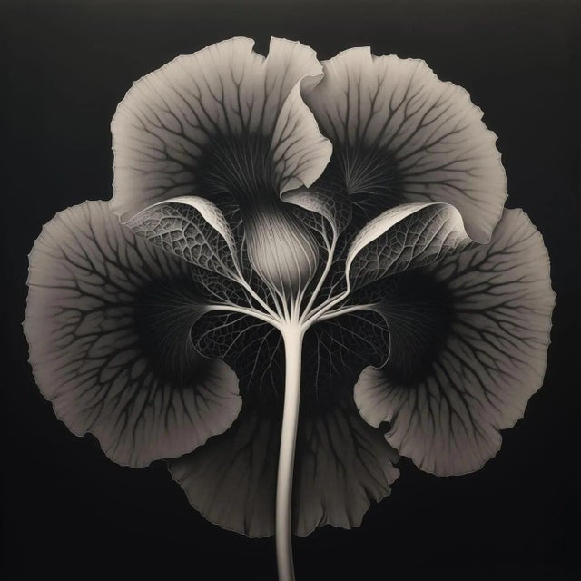 Contemporary Dipsacus Laciniatus Flower No. 2 — Black and White Vintage Botanical Photography Print For Sale - Image 3 of 3
