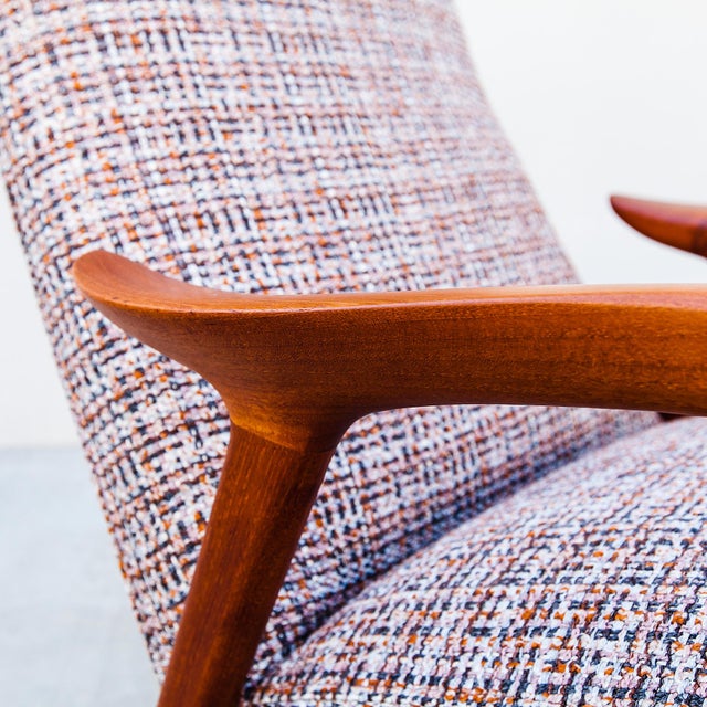 1960s Scandinavian Mid Century Solid Teak "Mingo" Lounge Chair With Ottoman For Sale - Image 11 of 16