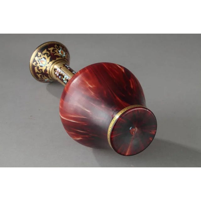 Gold Late 19th Century Opaline Vase For Sale - Image 8 of 9