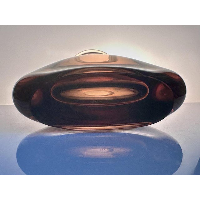 Sculptural Bohemian Smoked Glass Vase by Miroslav Klinger for Zelezny Brod ZBS, Czechoslovakia, 1950s For Sale - Image 9 of 17