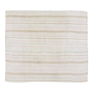 Vintage Turkish Flatweave Hemp Rug, 5'9''x6'9'' For Sale