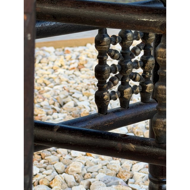 Industrial Moroccan Side Table With Round Raw Steel Top + Weathered Folding Base For Sale - Image 10 of 16