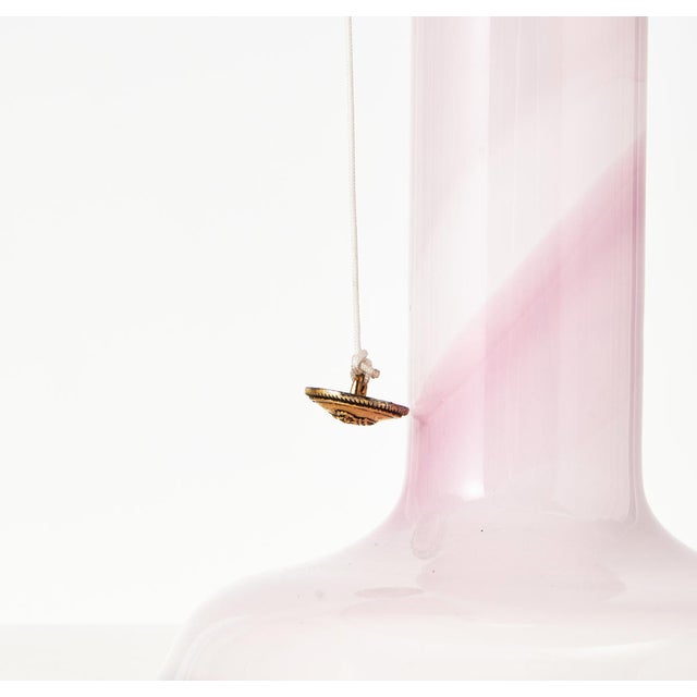 Pair of Antique Swedish Glass Lamps For Sale - Image 4 of 4