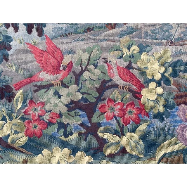 Textile Aubusson Style French Tapestry For Sale - Image 7 of 18