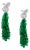 89 Carat Colombian Emerald Briolettes & Diamond Hanging Drop Earrings 18 Kt Gold For Sale