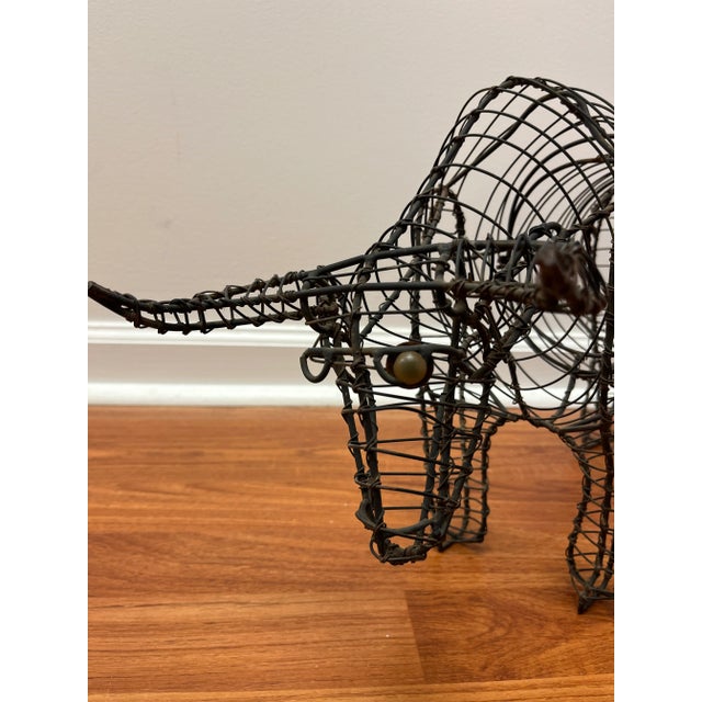 Hand Made Wire Bull Sculpture Chairish