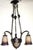 Antique Art Nouveau 4-Light Chandelier from Muller Frères Luneville, 1920s For Sale - Image 9 of 13