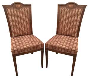 Set of Art Nouveau Inlaid Chairs, 1920s