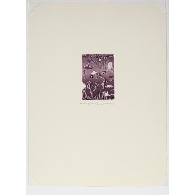 "A state of mine" - 1976 Surrealist Lithograph on Paper 1976 surrealist lithograph on paper titled "A state of mine" by...