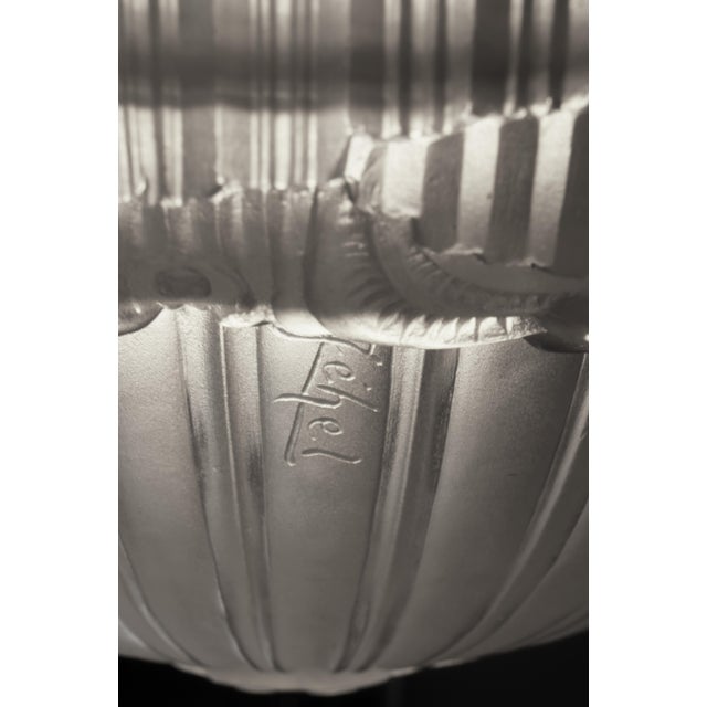 French Art Deco Pendant Light by Georges Leleu 1930 France For Sale - Image 12 of 13