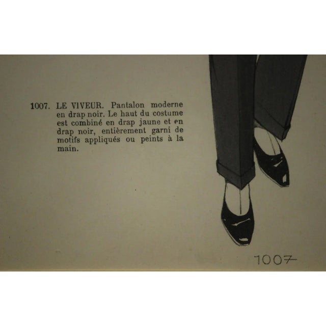 Early 20th Century "Le Viveur: Le Croquis Original Dandy Fashion Plate" For Sale - Image 5 of 5