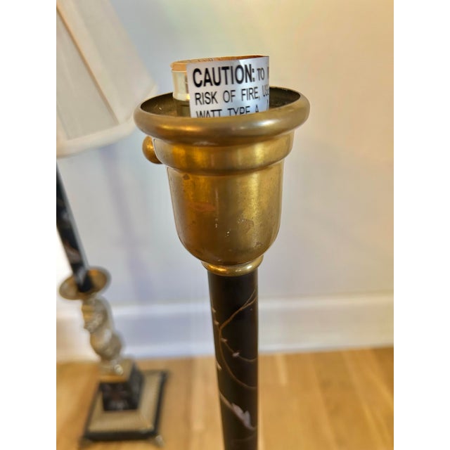 Late 20th Century Neoclassical Regency-Style Lion Table Lamp Black & Gilt Metal in the Style of Frederick Cooper For Sale - Image 12 of 12