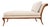 Vintage Walnut Klismos Chaise Lounge in Textured Cream Upholstery For Sale