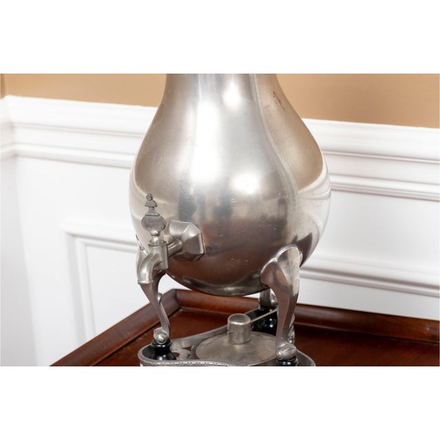 Antique Royal Holland Pewter Coffee Service on Ornate Stand & Sternau Warmer For Sale - Image 10 of 11