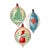 Vintage German Mercury Glass Ornaments S/3 For Sale
