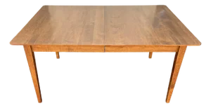 1990s Solid Cherry Farmhouse Kitchen Dining Table