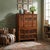 Chinese Brown Open Panel Relief Carving Storage Stack Cabinet For Sale - Image 10 of 10
