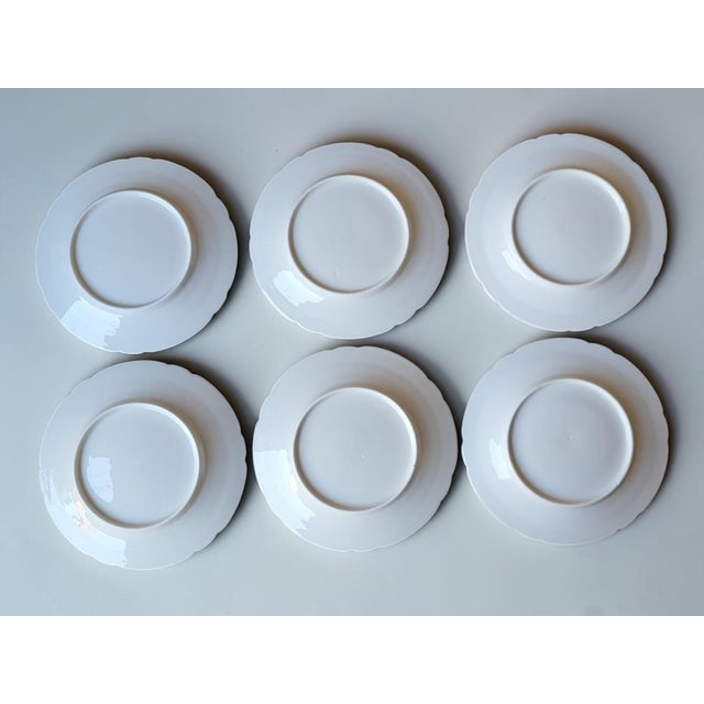 Blue Paris Porcelain Dessert Plates, 19th Century, Set of 6 For Sale - Image 8 of 18