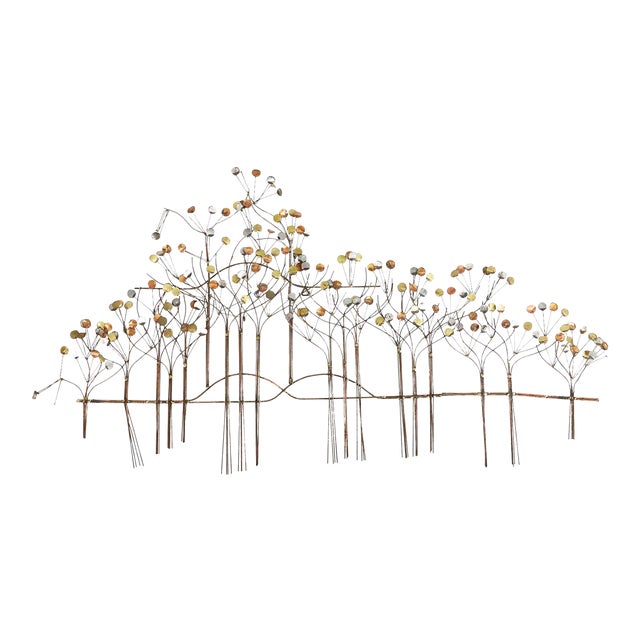 Brutalist Brass Wall Sculpture For Sale