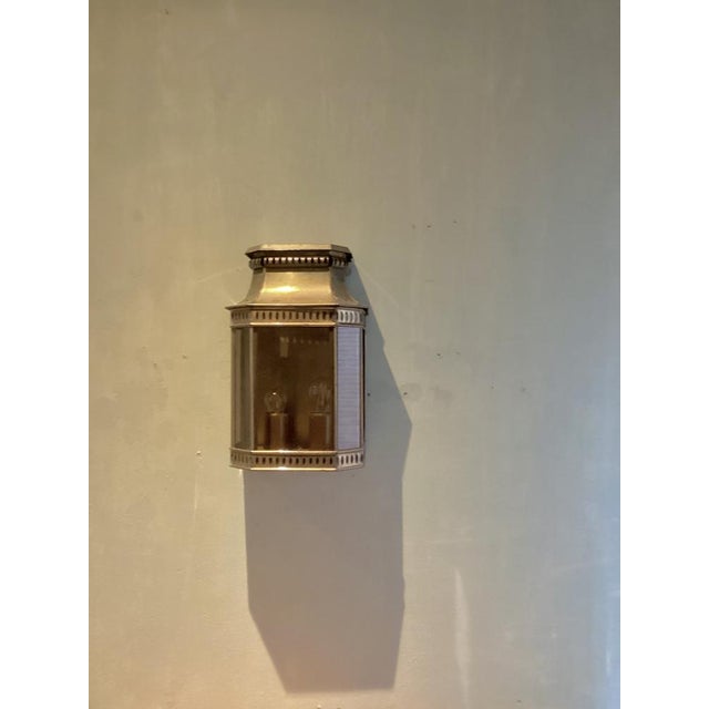 Metal Louis Philipe II Garden Wall Lamp from Roger Pladier For Sale - Image 7 of 8