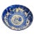 Japanese 19th Century Blue and White Katagami Porcelain Scalloped Bowl For Sale