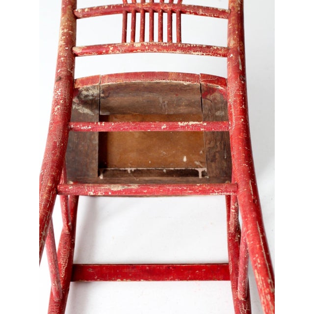 Antique Tall Spindle Back Chair For Sale - Image 4 of 12