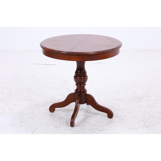 Vintage English Round Extendable Kitchen Table For Sale - Image 4 of 15