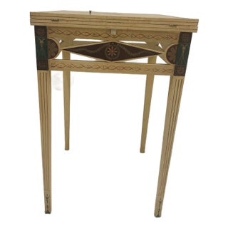 1980s Brunschwig & Fils Handkerchief Hand Painted End Table For Sale