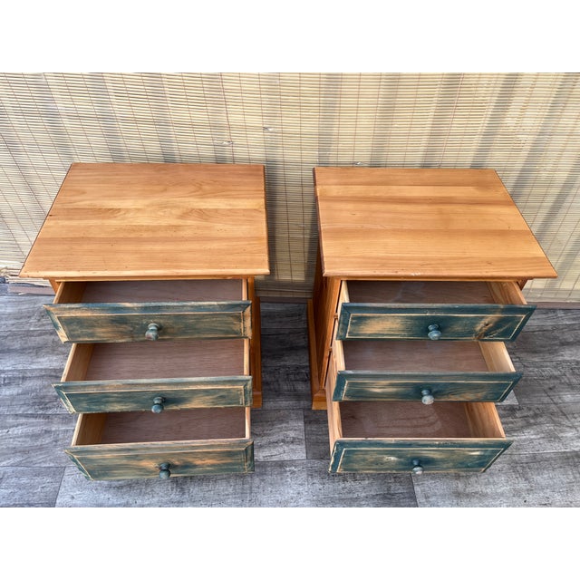 A Pair of Rustic Style Nightstands by Mastercraft Furniture. Circa 1970s For Sale - Image 14 of 18